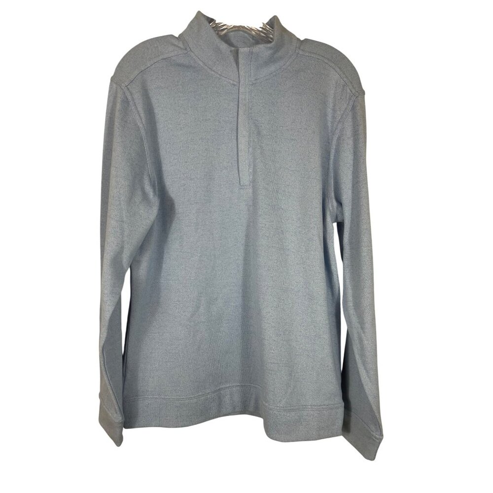 Walter Hagen Mens Daybreak Blue Midweight 1/4 Zip Pullover Sweater Size Small